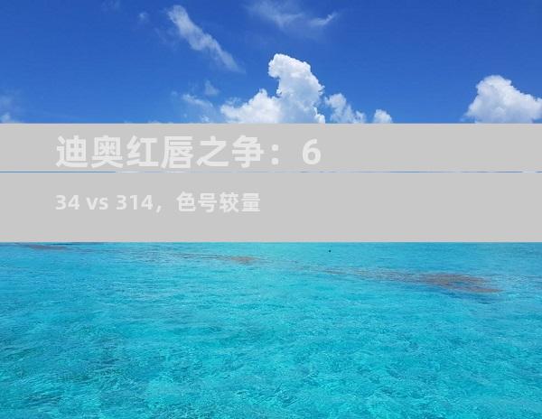 迪奥红唇之争：634 vs 314，色号较量